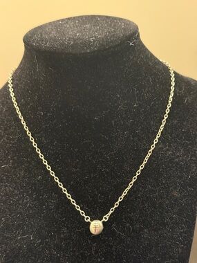 Me & Ro Sterling Silver reversible pendant necklace 16”